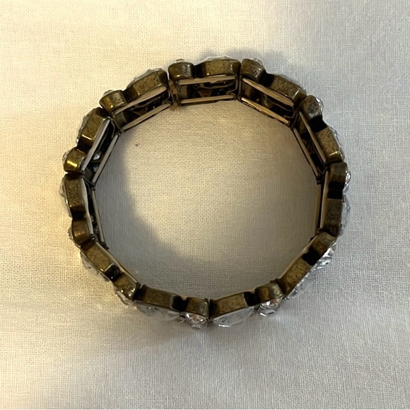 Victorian antique style stretch costume bracelet vintage gold - Picture 4 of 5